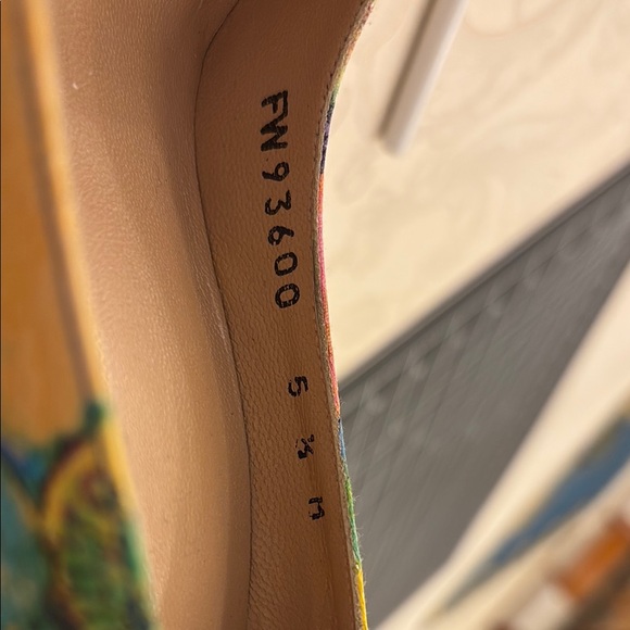 Stuart Weitzman Floral Peep-Toe Heels (vintage late 90s) - Picture 2 of 7